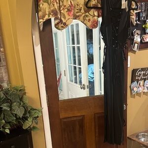 Forever 21 Black Lace-Up Maxi Dress